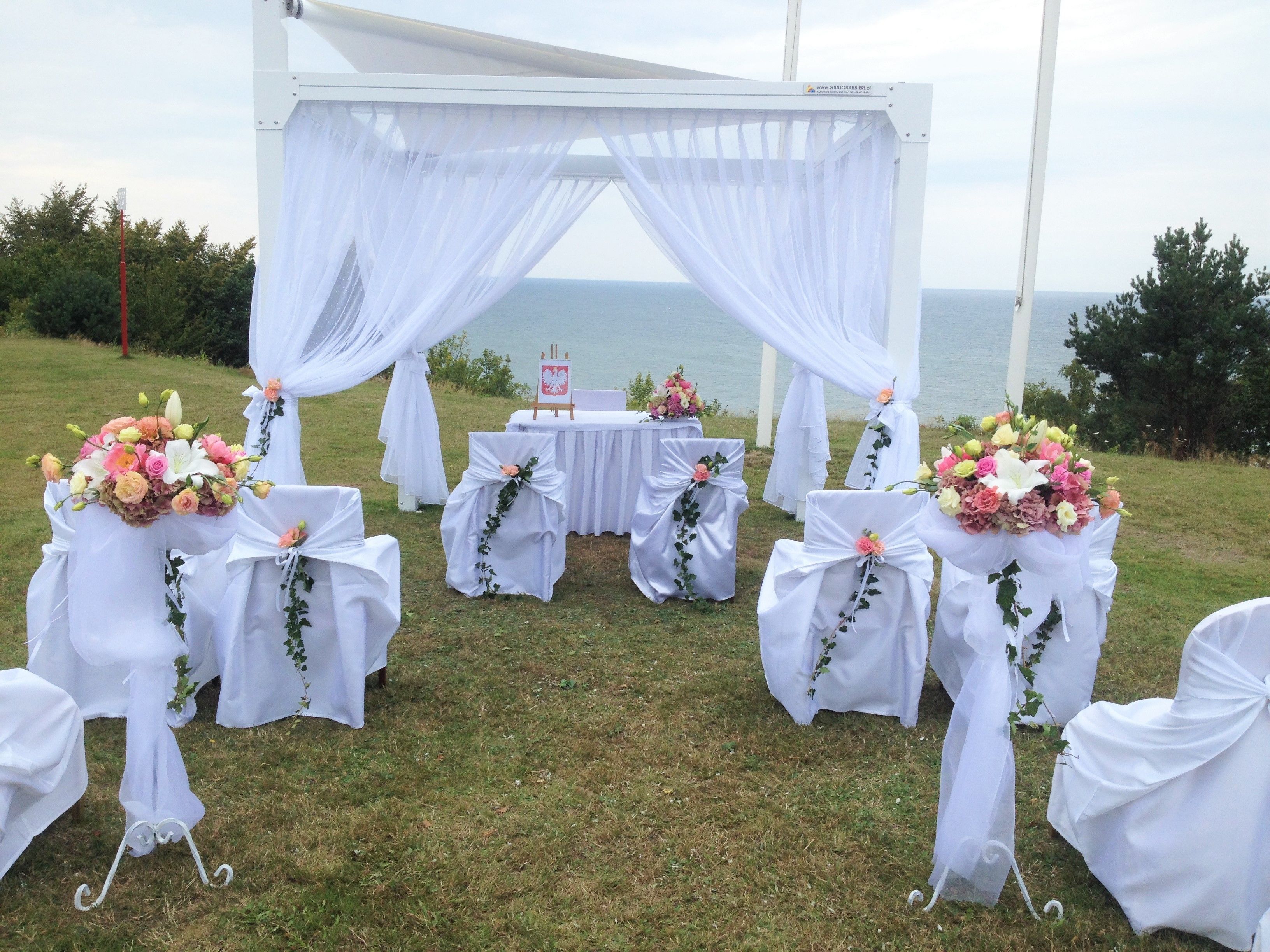 outdoor wedding area