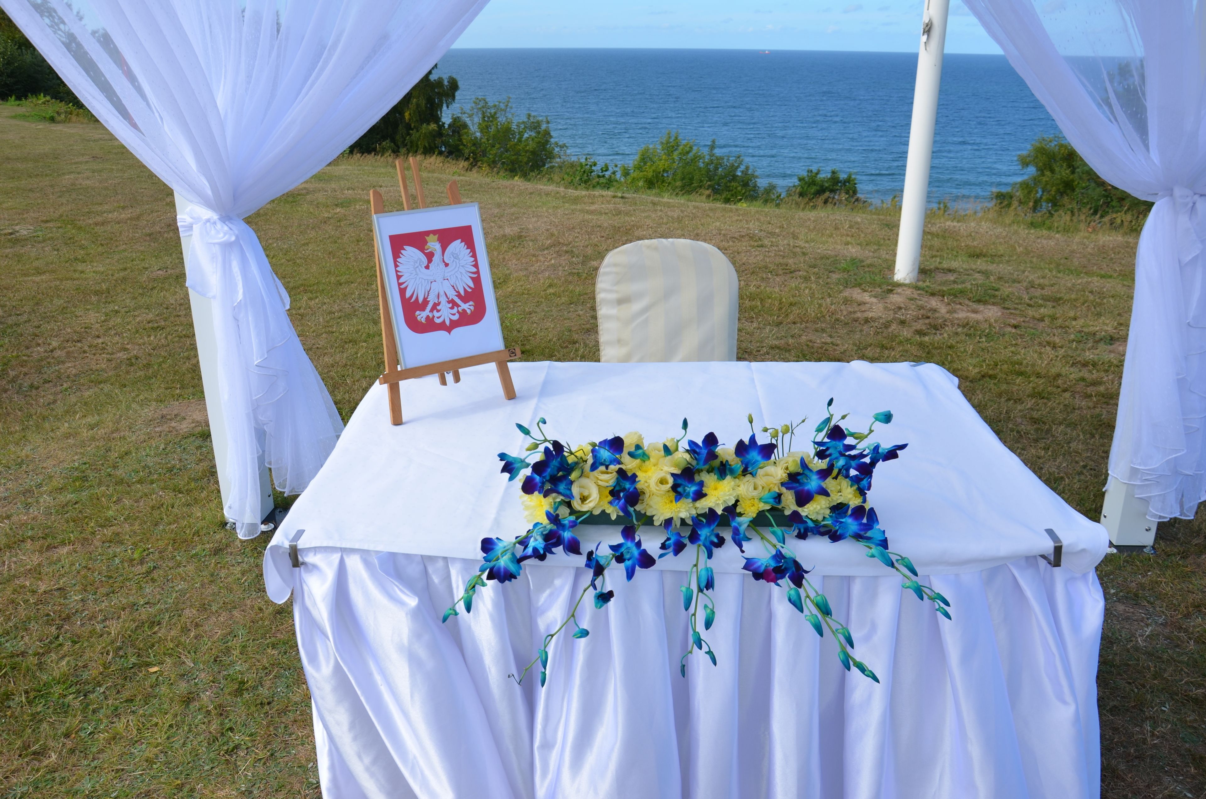 outdoor wedding area