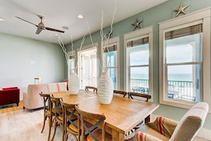 House, 6 Bedrooms, Ocean View, Beachfront | In-room dining