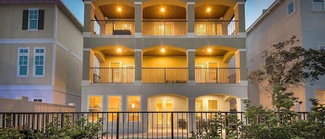 House, 6 Bedrooms, Sea Facing | Front of property - evening/night