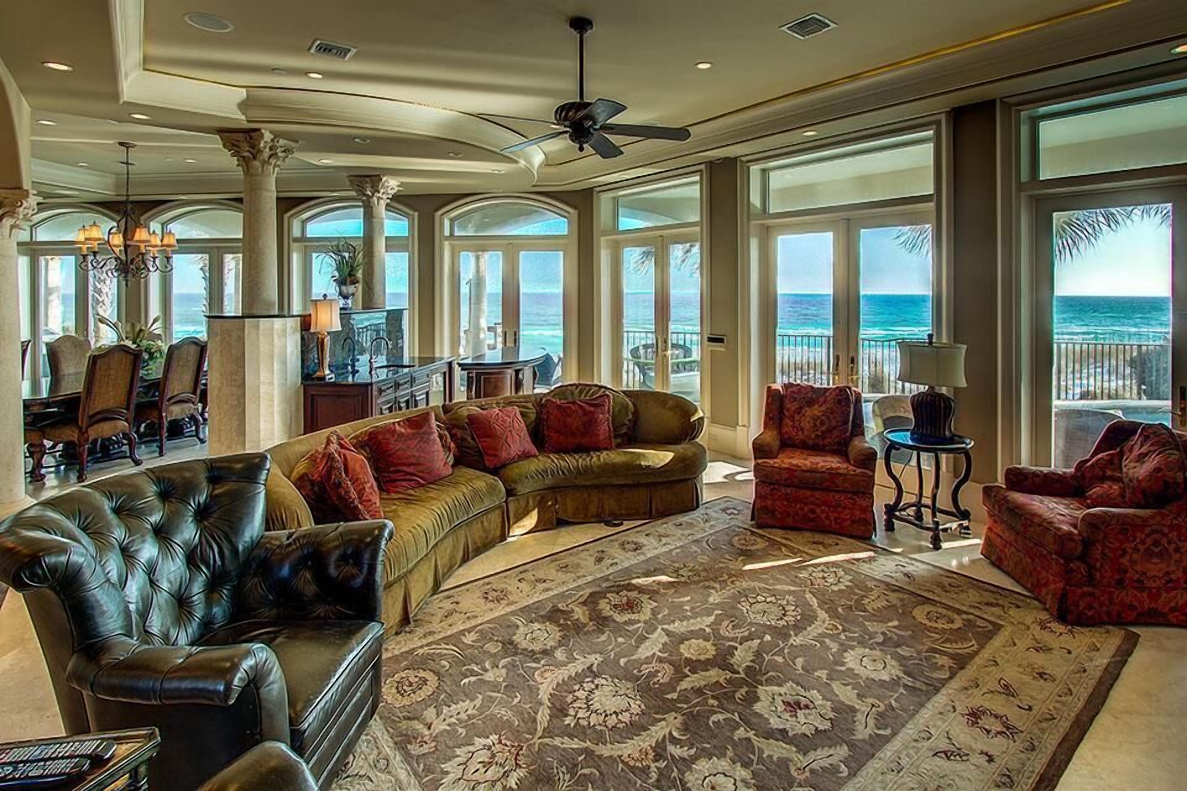 獨棟房屋, 6 間臥室, 海景, 海濱 | 起居區