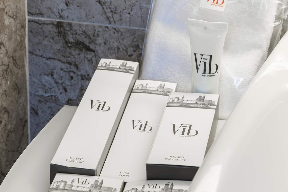 shower, free toiletries, hair dryer, slippers