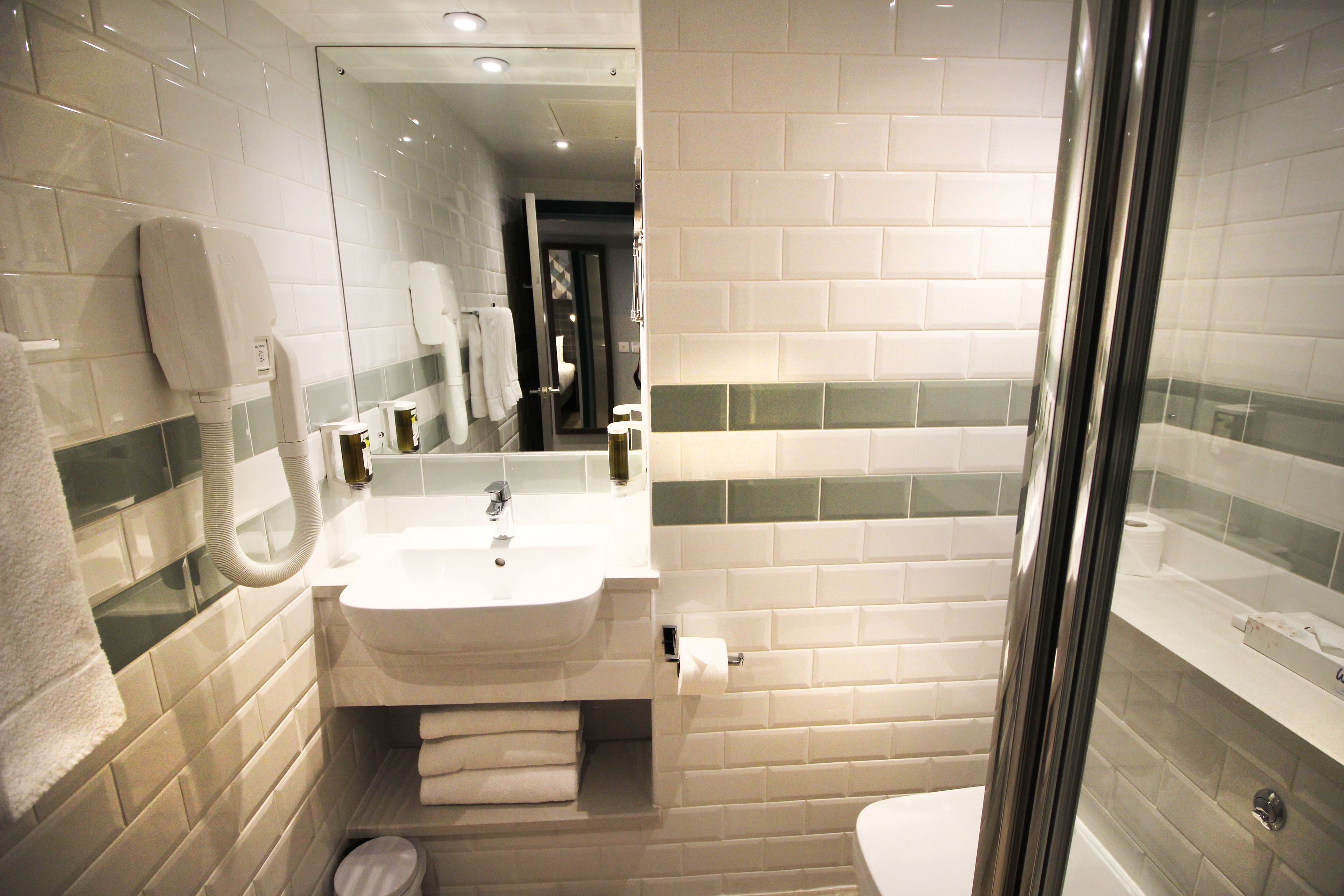 Free toiletries, hair dryer, towels