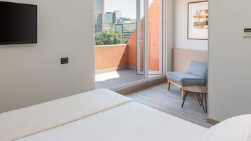 Junior Double Room, 1 King Bed, Terrace | In-room safe, laptop workspace, blackout curtains, soundproofing