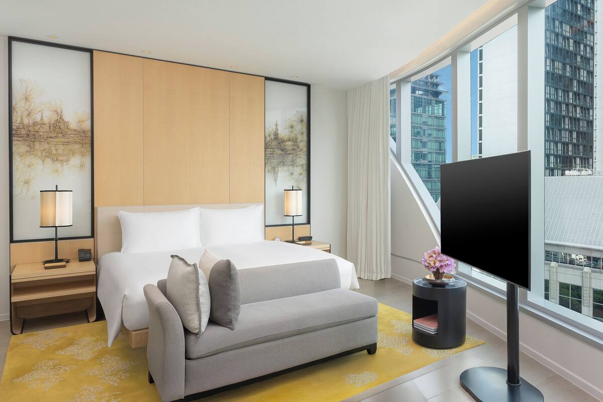Chambre, 1 très grand lit | Literie de qualité supérieure, minibar, coffres-forts dans les chambres