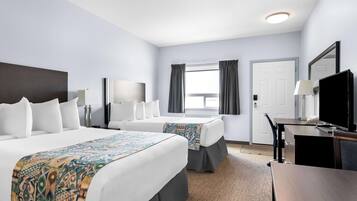 Muebles diferentes, cortinas blackout, wifi gratis y ropa de cama