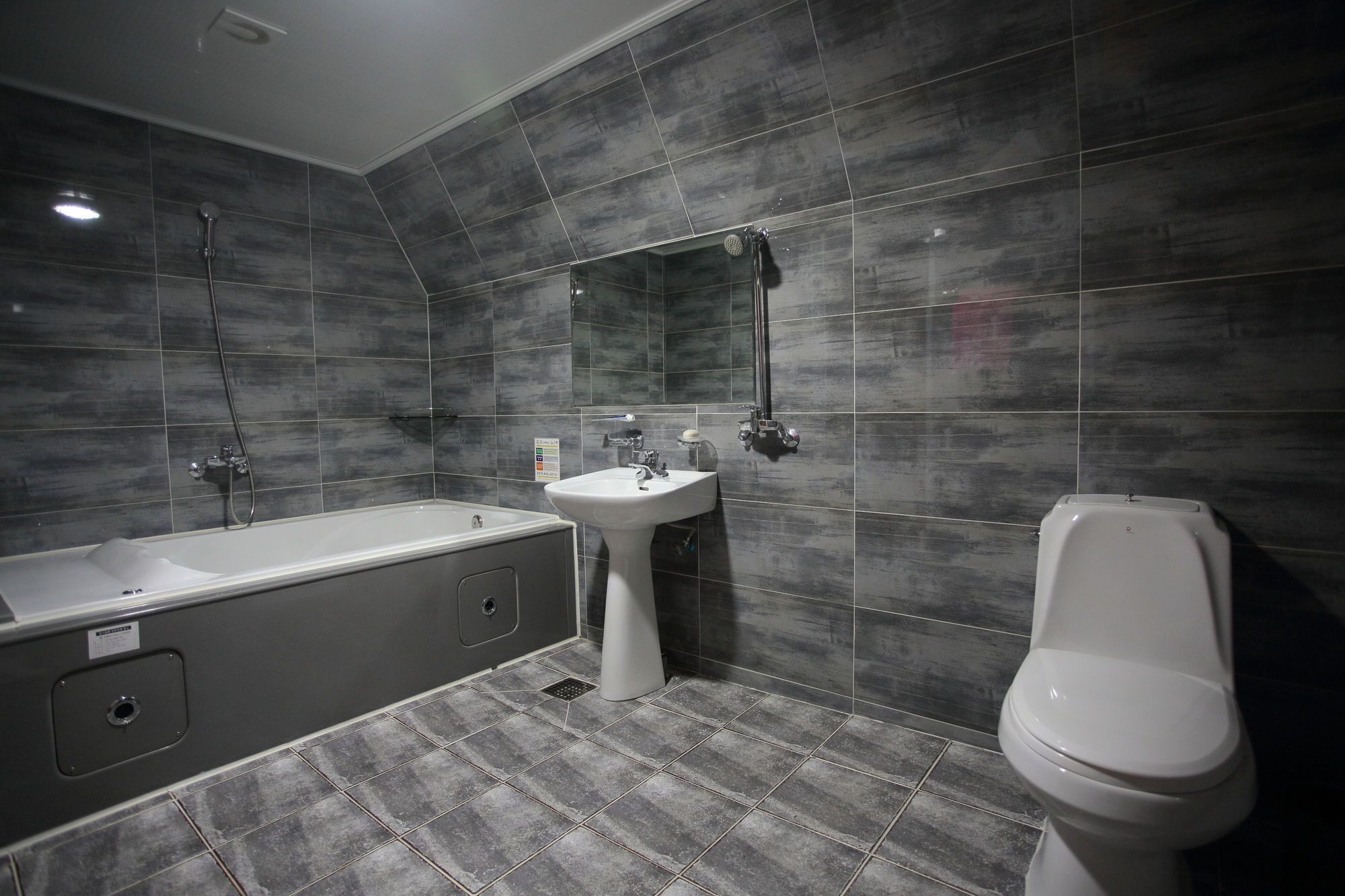 free toiletries, hair dryer, slippers, heated floors