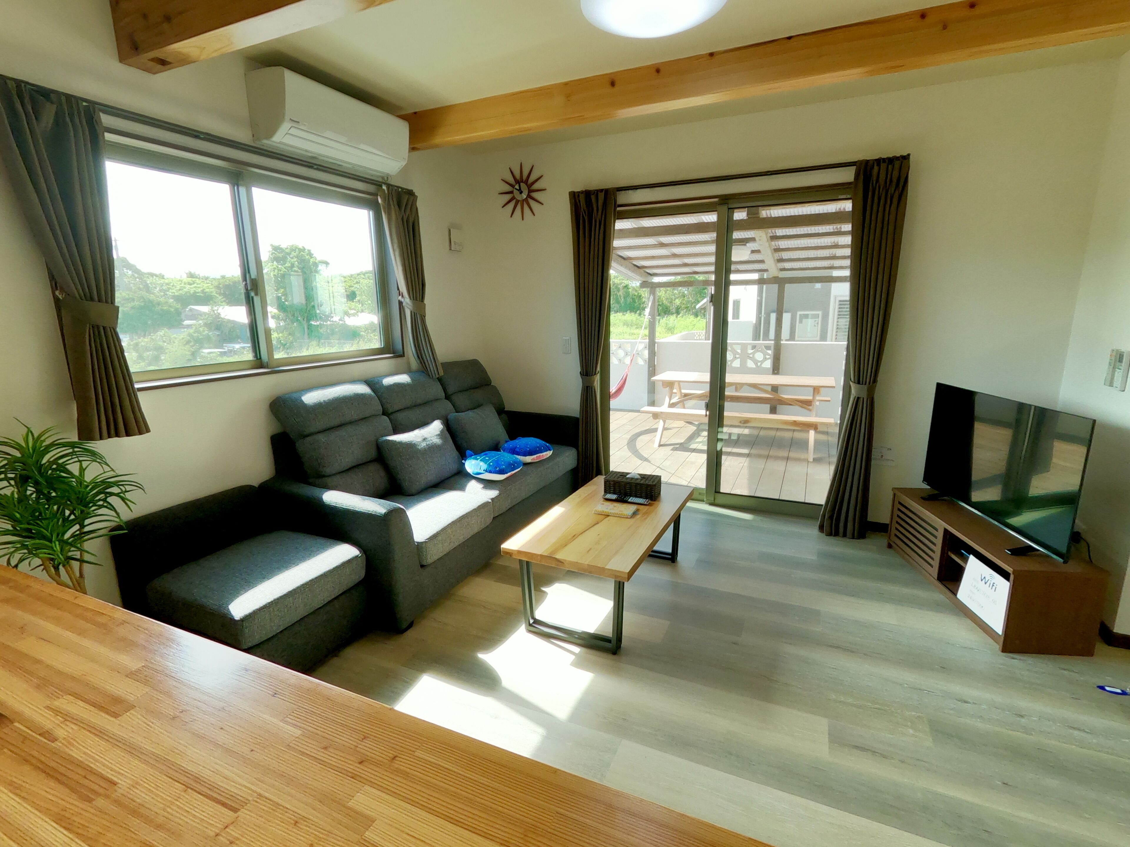 Regular Type of the 3rd Village (2Double beds, Japanese Futons are arranged for 3rd & more guests) | Individually decorated, blackout curtains, free WiFi, bed sheets