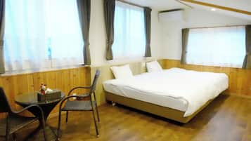 Extra Type of the 3rd Village (2Double beds, Japanese Futons are arranged for 3rd & more guests) | Individually decorated, blackout drapes, free WiFi, bed sheets