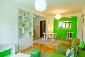 Comfort Double Room, Balcony | Living area | Flat-screen TV, table football, ping pong - Hotel Pine (Skopje)