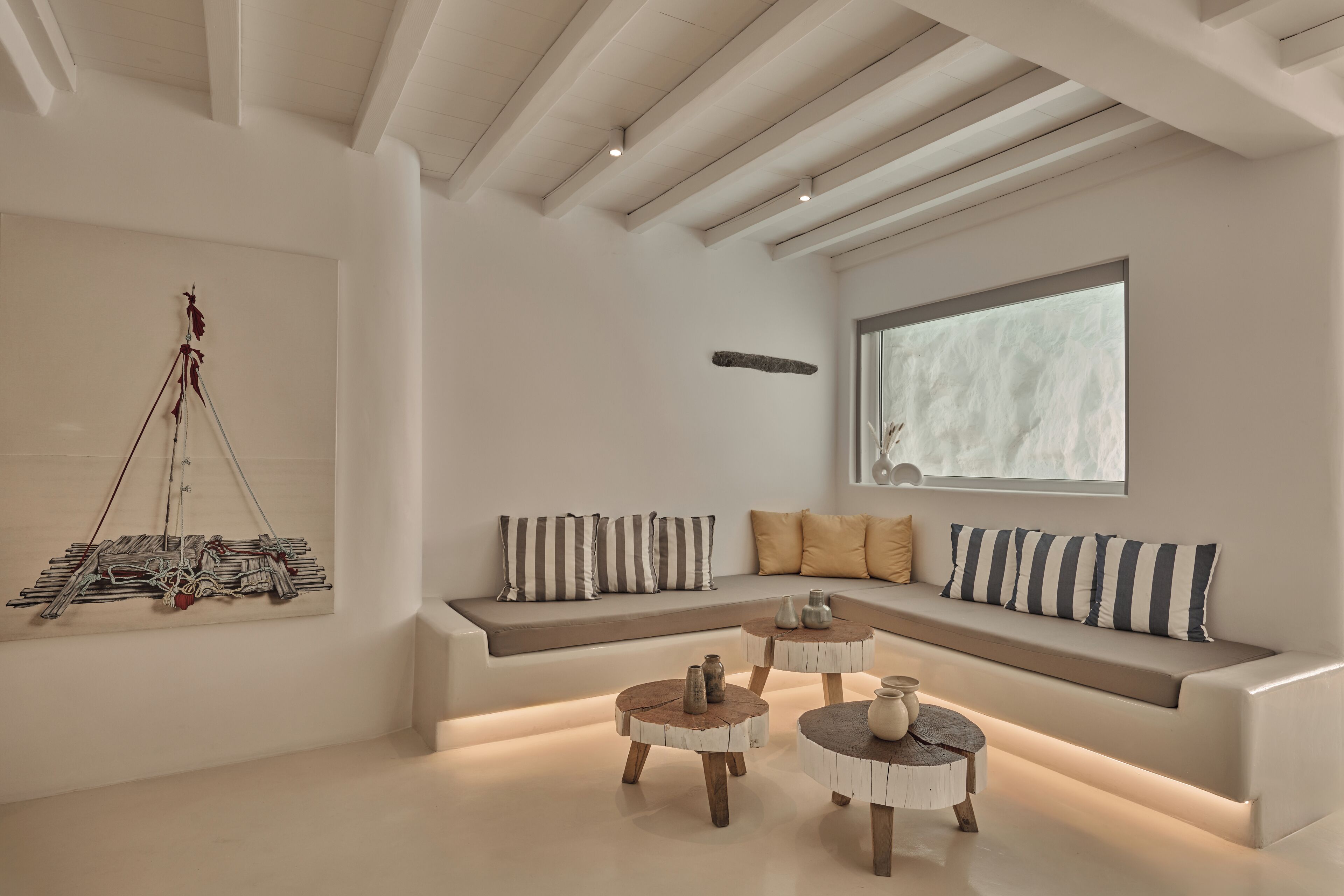 Ovea Cave Pool Villa | Premium bedding, down comforters, memory foam beds, minibar