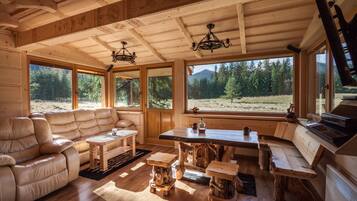 Superior Apartment, 3 Bedrooms | Living area | 42-inch LED TV with cable channels, TV