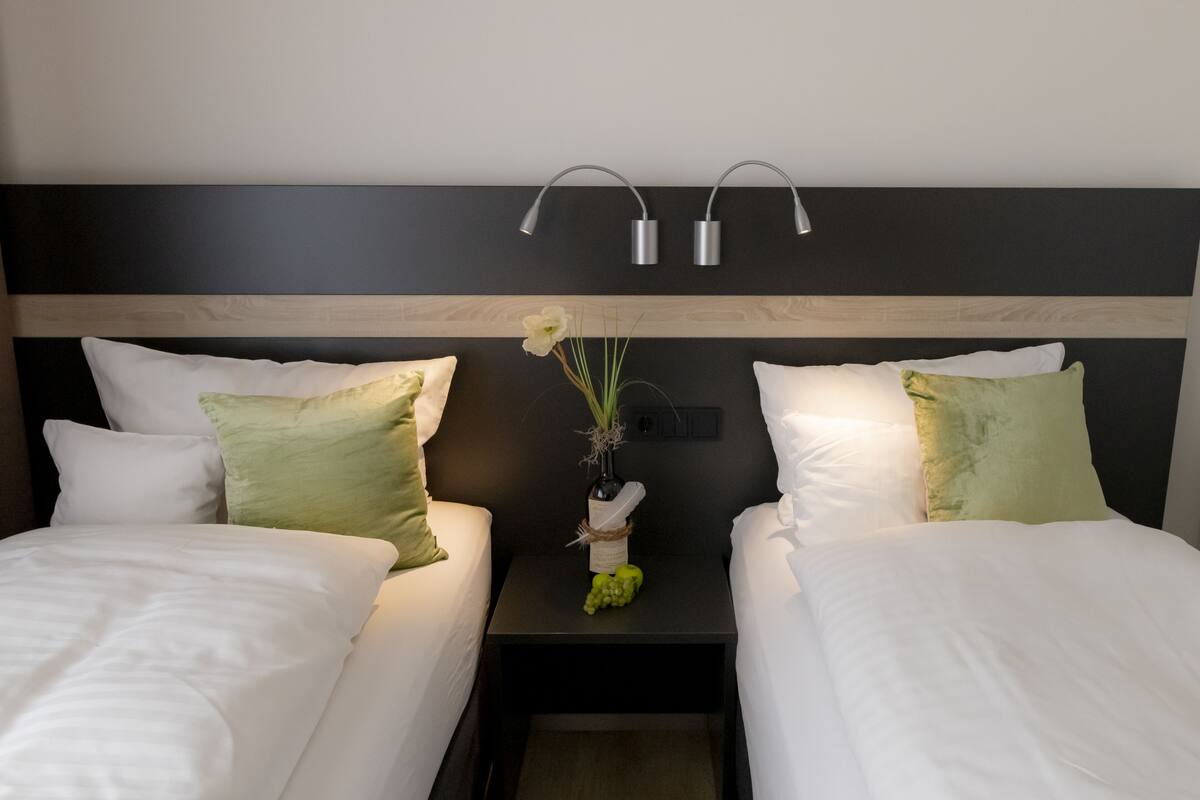 double or twin room, private bathroom | in-room safe, desk, soundproofing, iron/ironing board