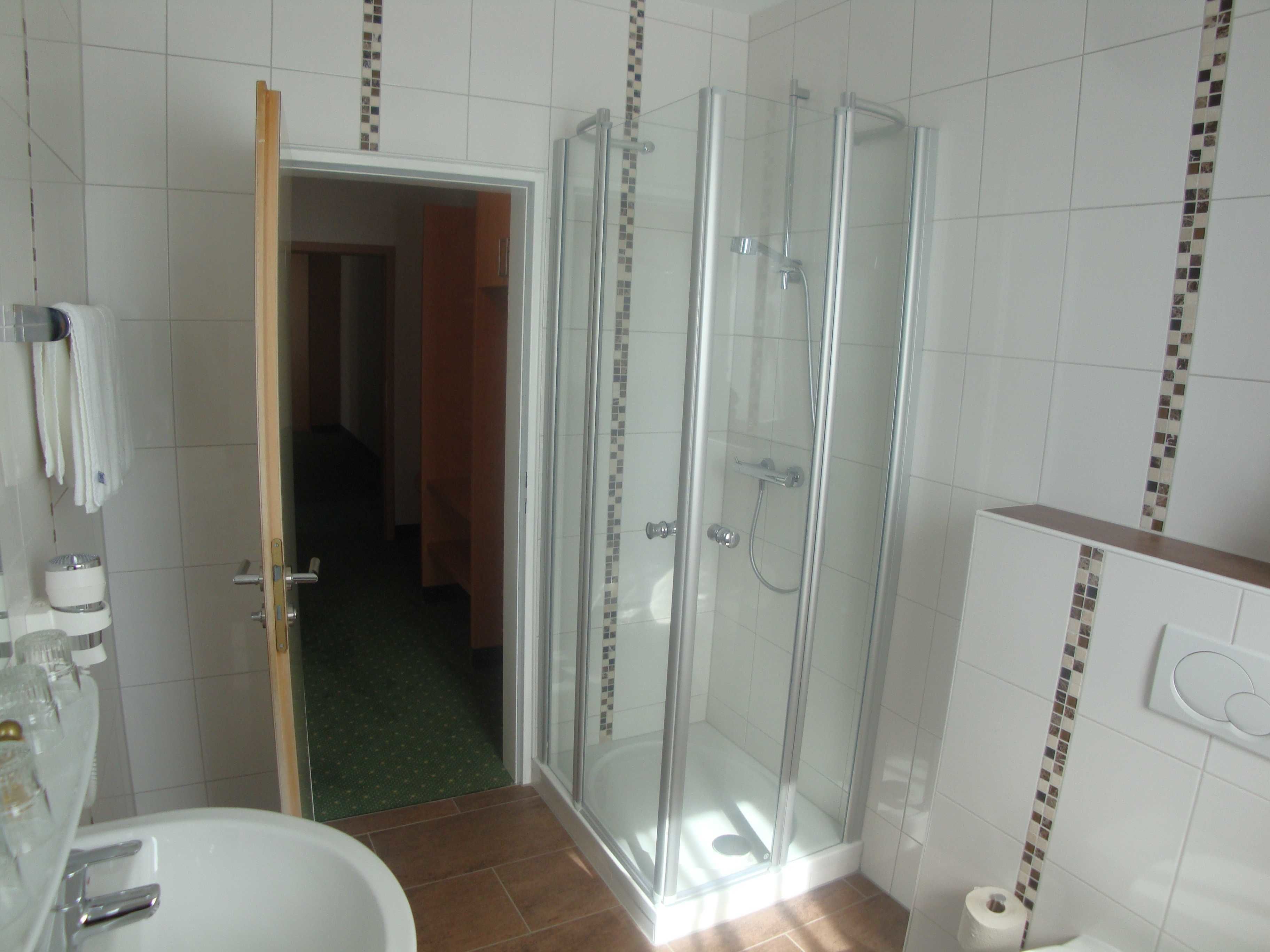 double room | bathroom shower