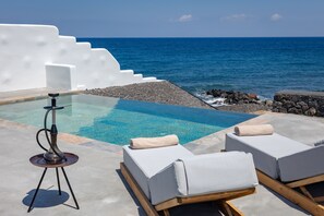 Villa, 2 Bedrooms, Private Pool, Sea View | Terrace/patio