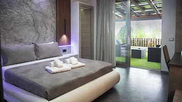 Standard-Doppelzimmer, 1 Queen-Bett, Terrasse, Poolblick