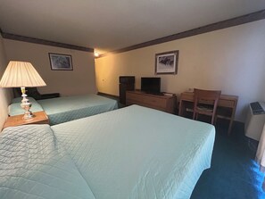 Room, 2 Queen Beds | Desk, free WiFi, bed sheets