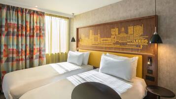 Hypo-allergenic bedding available, desk, laptop workspace, soundproofing