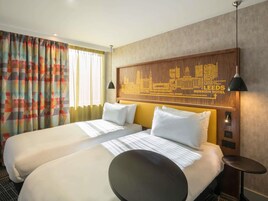 Hypo-allergenic bedding, desk, laptop workspace, soundproofing