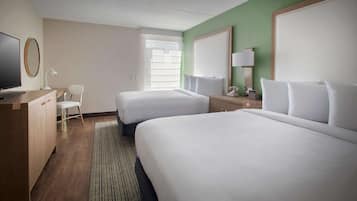 In-room safe, desk, laptop workspace, blackout drapes