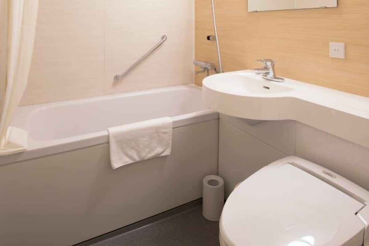 Bathroom | Combined shower/tub, deep soaking tub, free toiletries, hair dryer