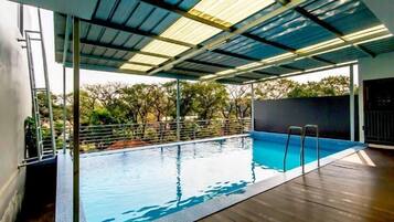 Indoor pool, outdoor pool