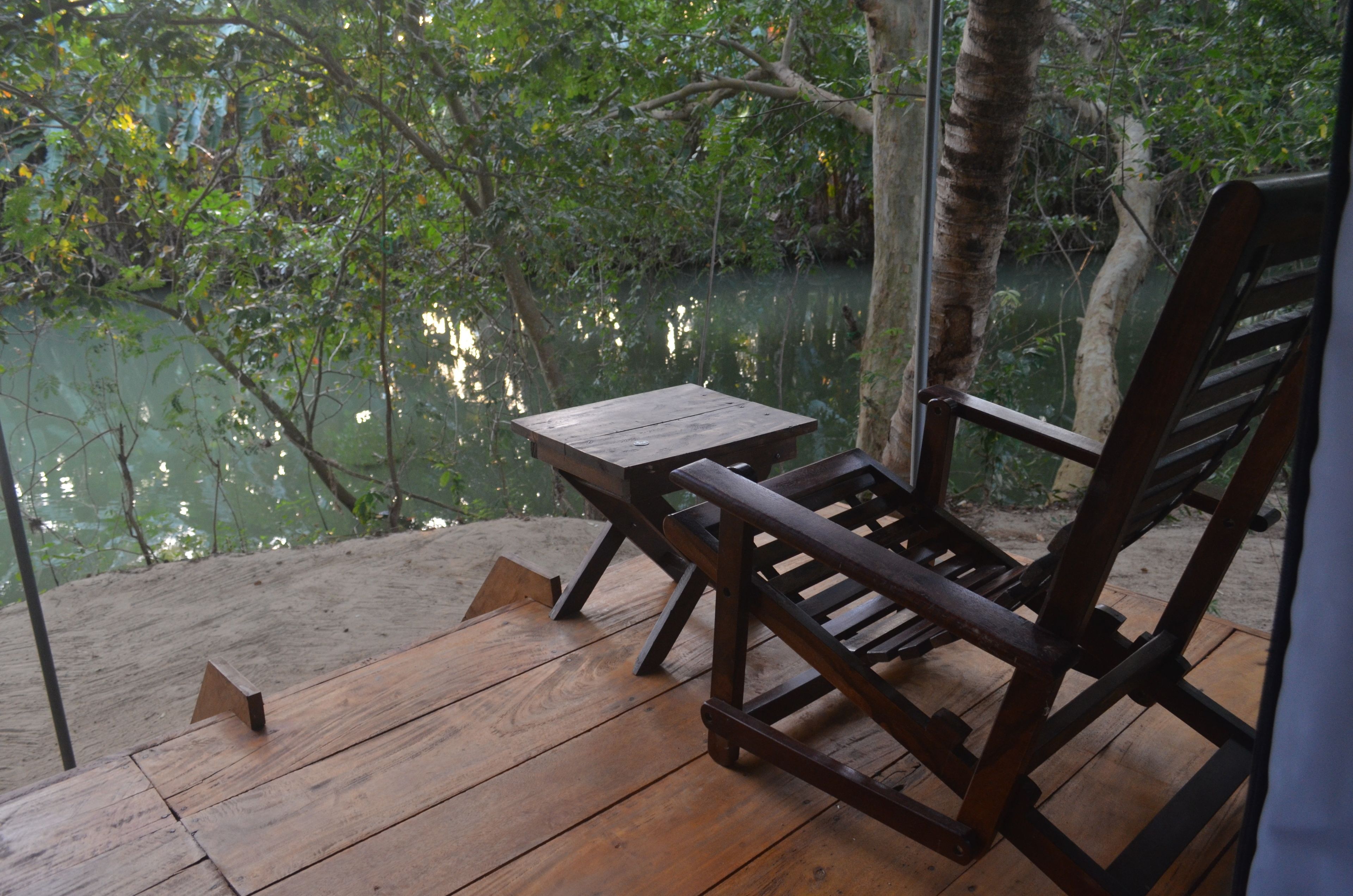 럭셔리 텐트, 침실 1개, 금연, 강 전망 | 테라스/파티오