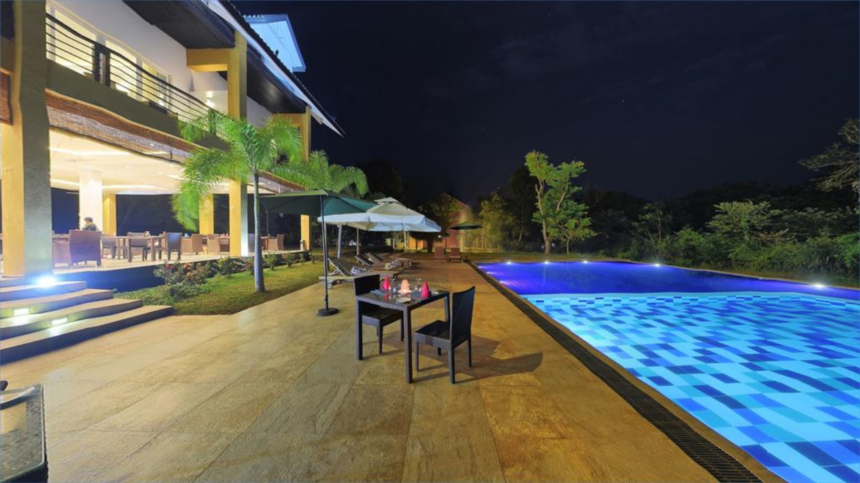 Front of property – evening/night