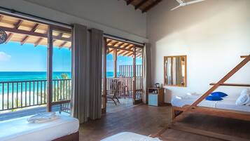 Family Room, Multiple Beds, Ocean View, Oceanfront | Living area | Flat-screen TV