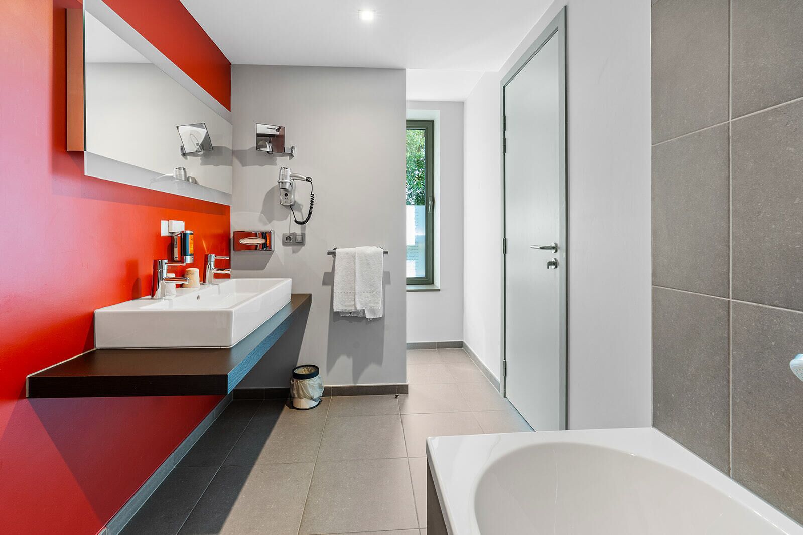 superior double or twin room | bathroom | hydromassage showerhead, designer toiletries, hair dryer, towels