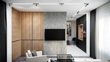 LÀgenhet Superior - 1 sovrum - bubbelpool (with Jacuzzi) | 1 sovrum, sÀngtillbehör av högsta kvalitet, minibar och skrivbord