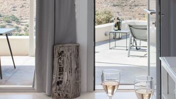 Superior Twin Room, 2 Bedrooms, Private Pool, Pool View | Living area | Flat-screen TV