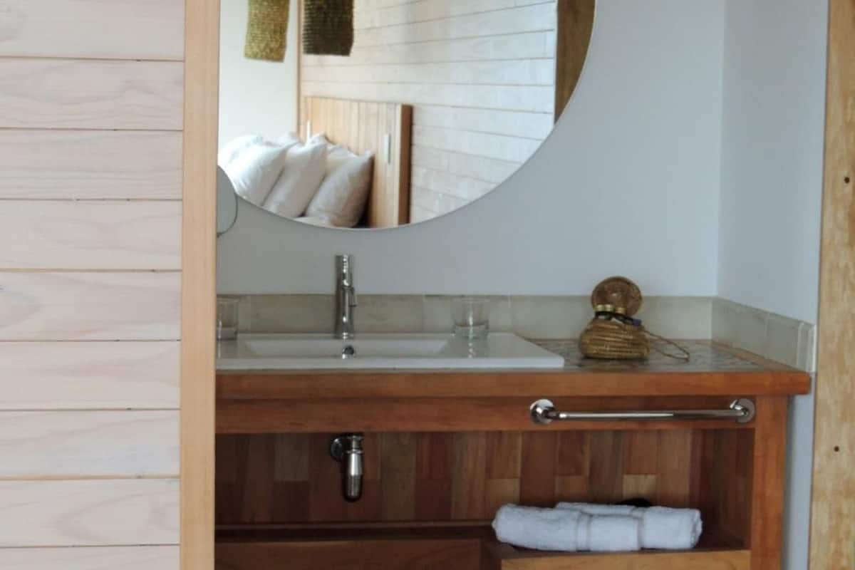 free toiletries, hair dryer, towels