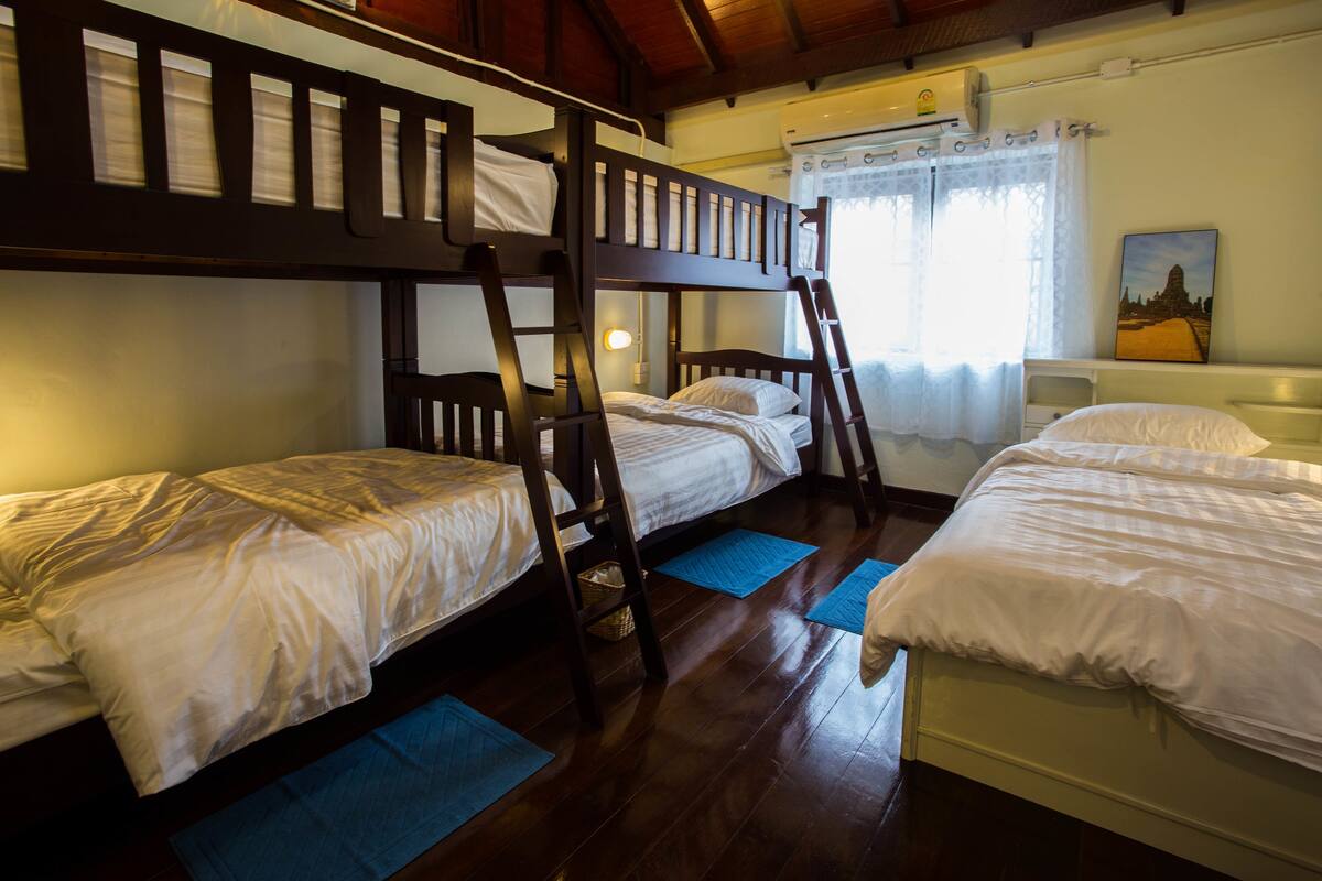 Blackout curtains, rollaway beds, free WiFi, individually decorated