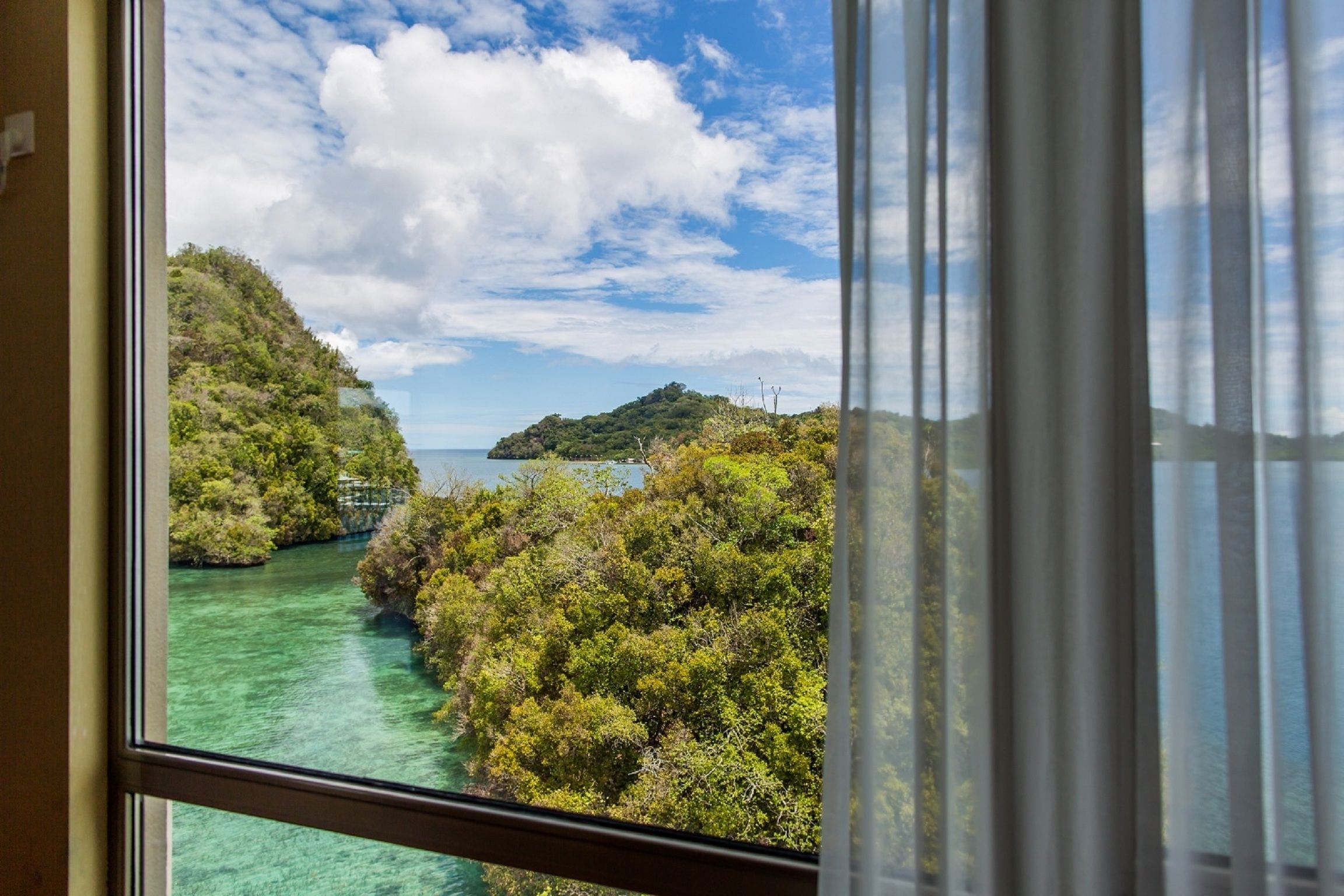 Værelse med 2 enkeltsenge - havudsigt | Udsigt fra værelset