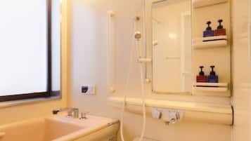 Japanese Style Room, Shared Bathroom | Bathroom | Free toiletries, slippers, bidet, towels