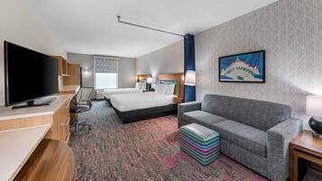 Studio, 2 Queen Beds, Non Smoking | Hypo-allergenic bedding available, down comforters, in-room safe, desk