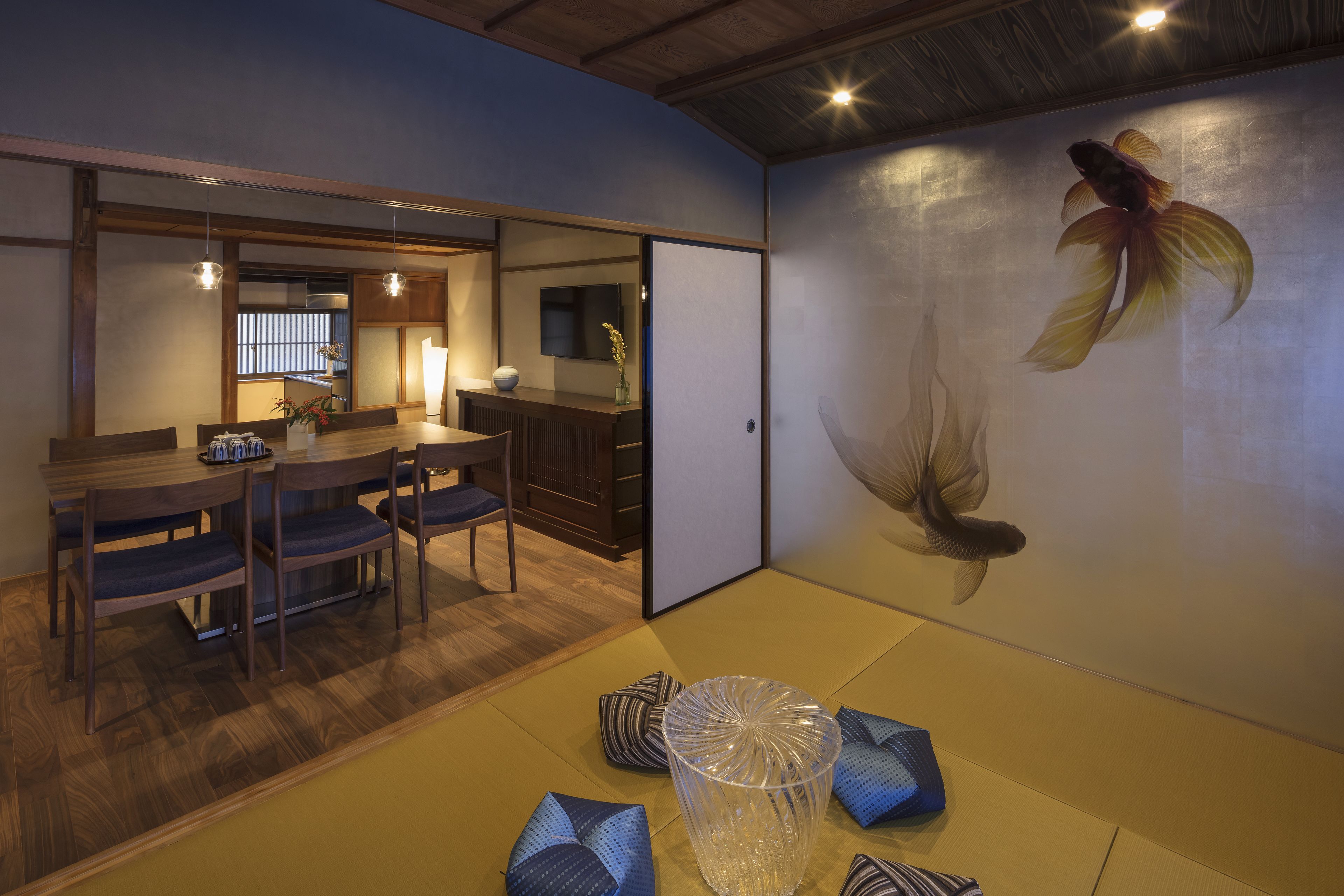 Hikoso-machi Gin no Ma | Living area | Flat-screen TV