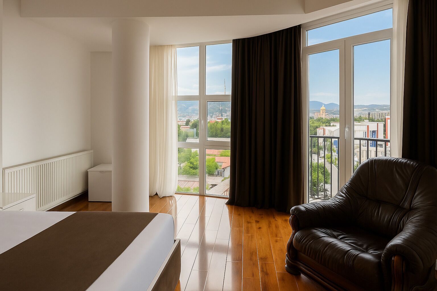 Habitación superior con 1 cama matrimonial o 2 individuales | Sábanas de algodón egipcio y ropa de cama de alta calidad 