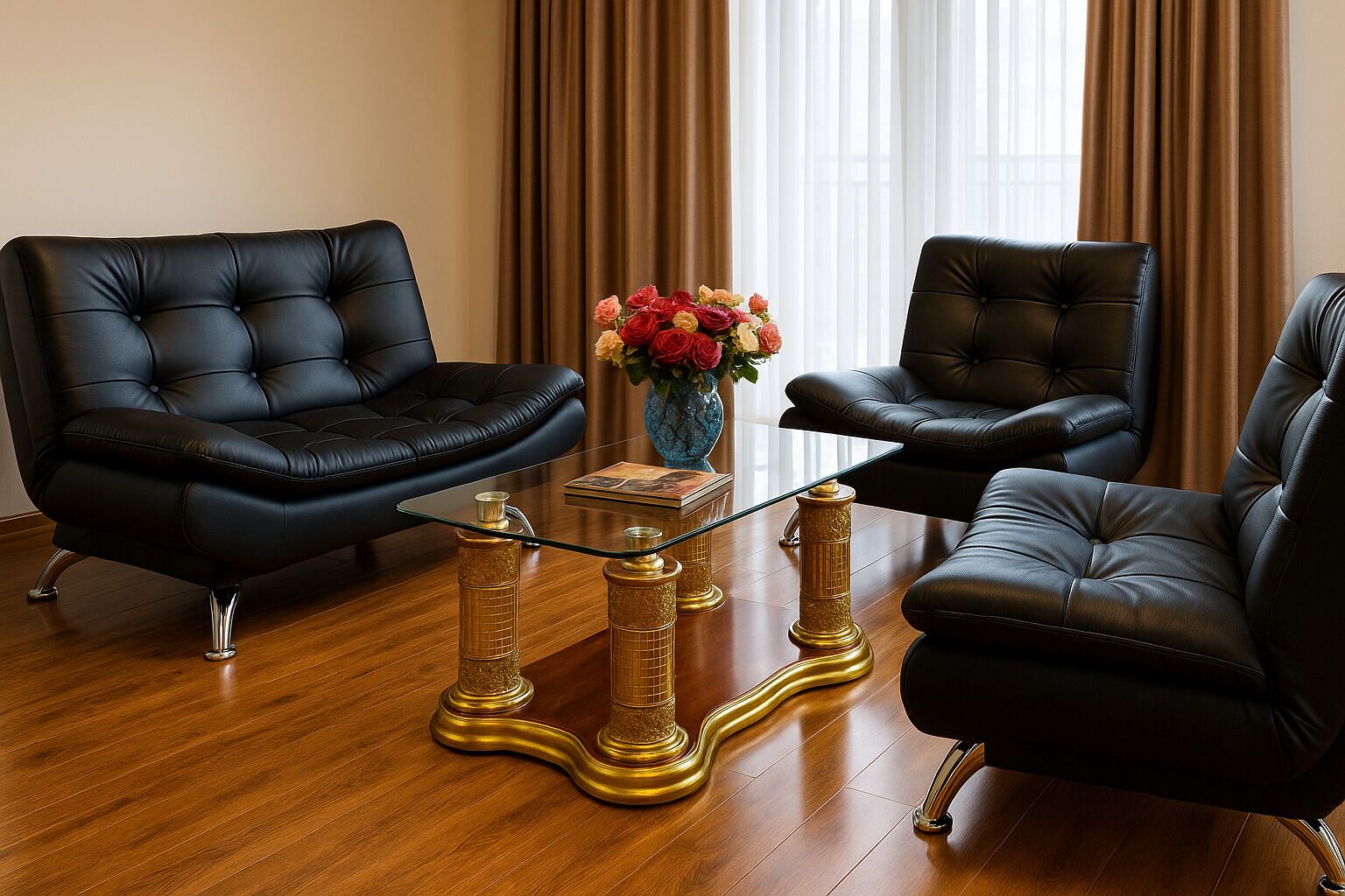 Suite Deluxe, habitaciones conectadas, vista a la ciudad | Área de sala de estar | Televisión de pantalla plana 