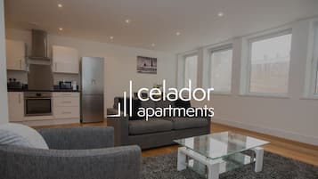 Executive Apartment, 2 Bedrooms | Living area | Flat-screen TV