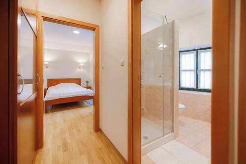 Premium bedding, minibar, desk, laptop workspace