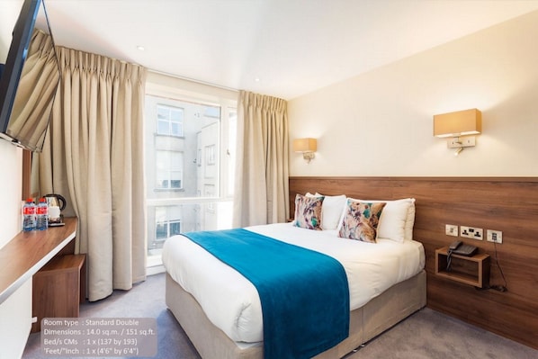 Standard Double Room | Premium bedding, in-room safe, soundproofing, iron/ironing board - Gardiner Lodge (Dublin)