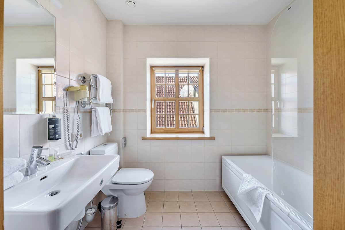 business double or twin room | bathroom | free toiletries, towels