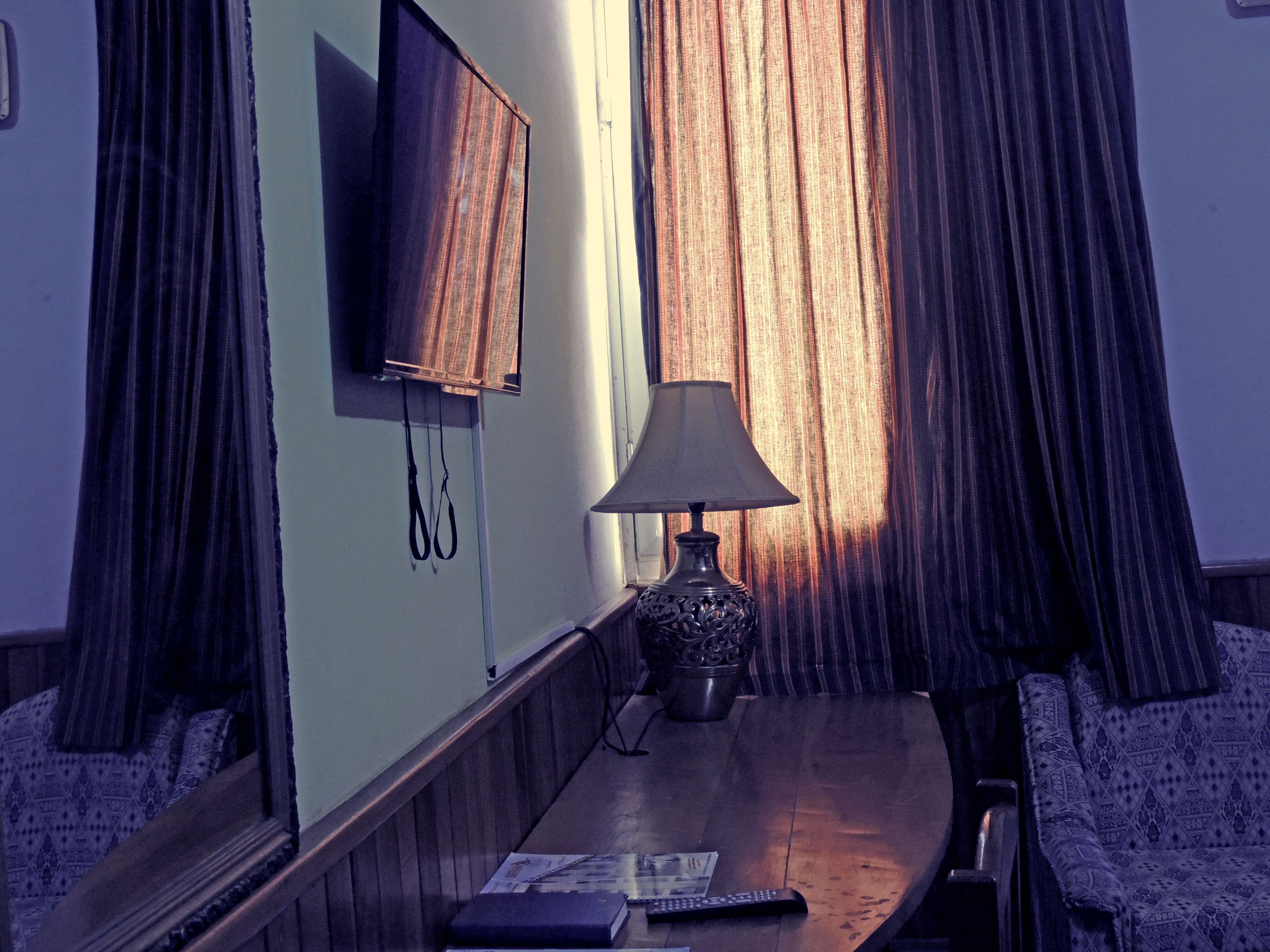 family room | desk, blackout curtains, free wifi