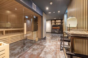 Un sauna, baño turco