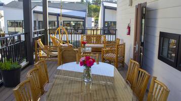 Premium bedding, down comforters, memory foam beds, in-room safe