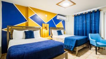 Basic Quadruple Room, Balcony | Desk, iron/ironing board, free WiFi, bed sheets