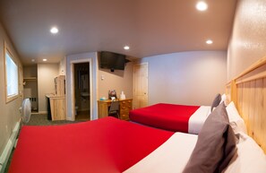 Chambre double pour 1 personne | Bureau, accès à Internet câblé (inclus), literie fournie