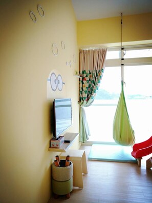 Familien-Loft, 1 Schlafzimmer | Italienische Bettbezüge von Frette, hochwertige Bettwaren